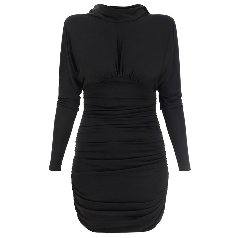 Saint Laurent Cowl Back Mini Dress