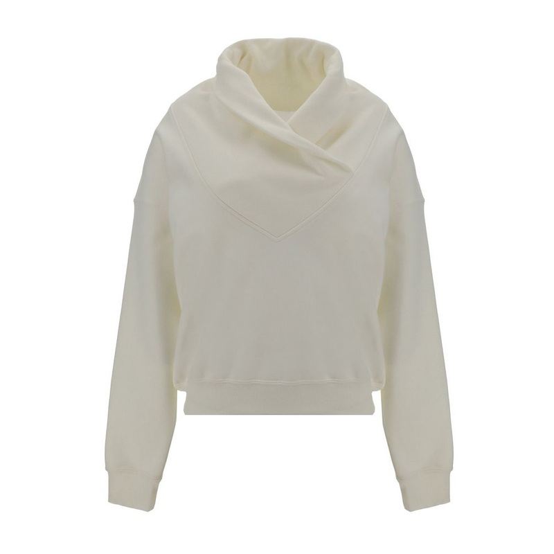 Saint Laurent V-Neck Drop Shoulder Hoodie