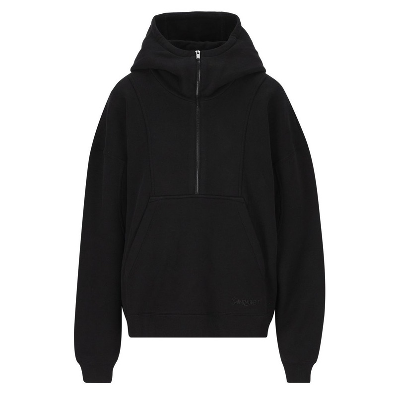 Saint Laurent Zip Detailed Long-Sleeved Hoodie