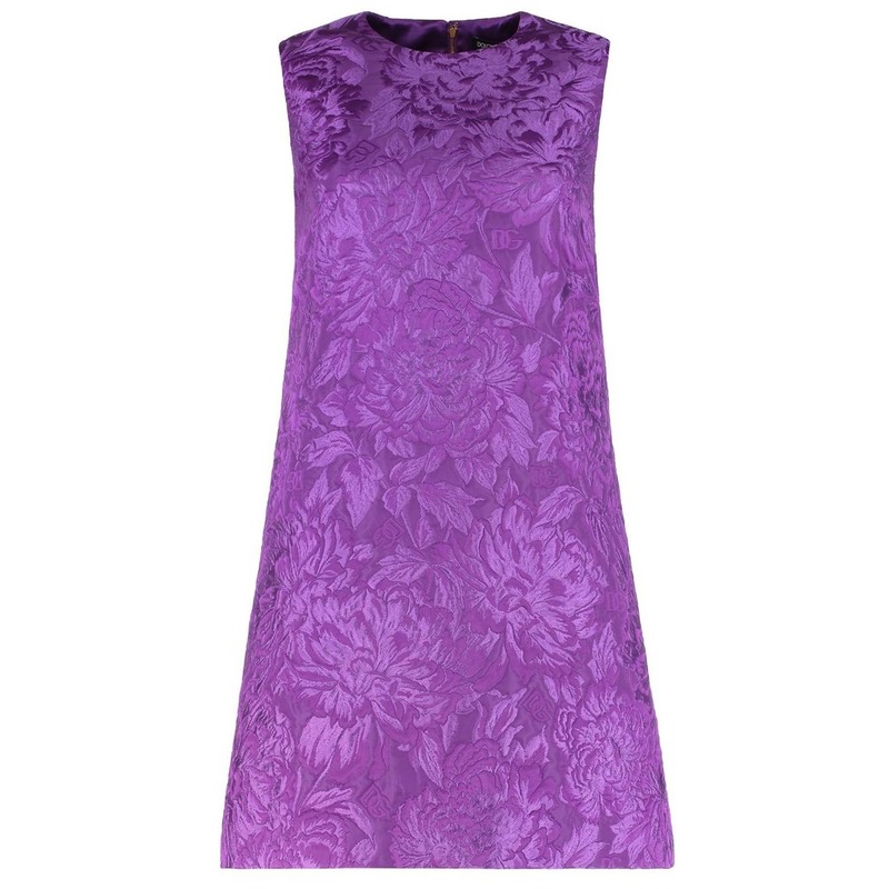 Dolce & Gabbana Floral Jacquard Sleeveless Mini Dress