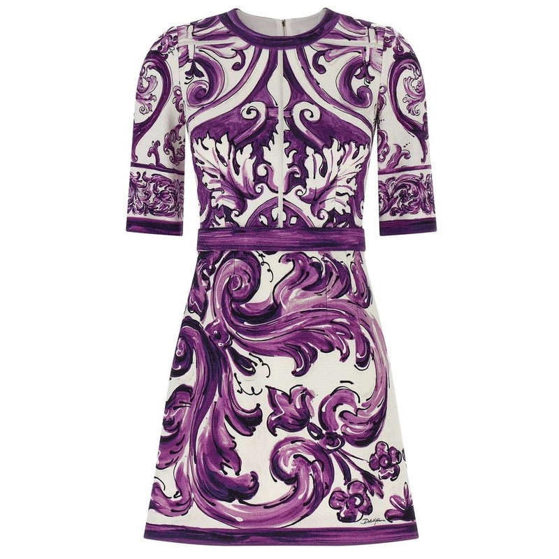 Dolce & Gabbana Majolica Printed Mini Dress