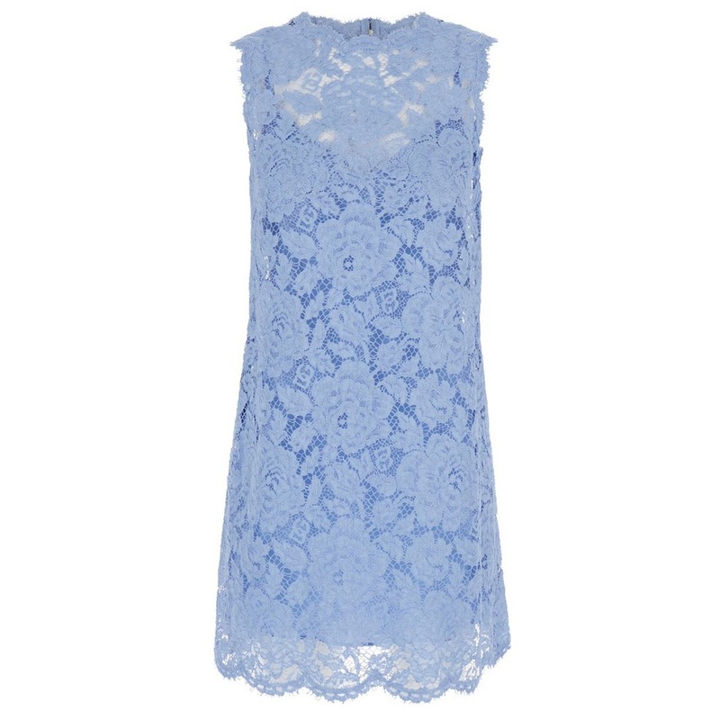 Dolce & Gabbana A-Line Sleeveless Mini Lace Dress
