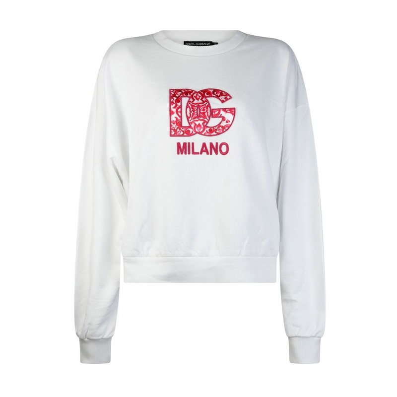 Dolce & Gabbana Logo Embroidered Oversized Sweatshirt