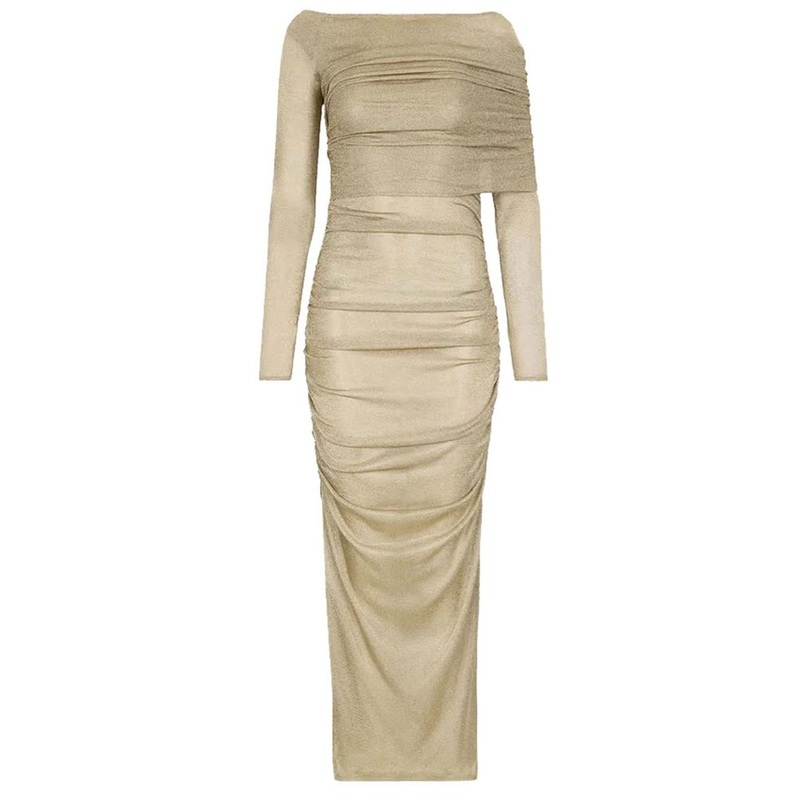 Dolce & Gabbana Lurex Mesh Calf-Length Dress