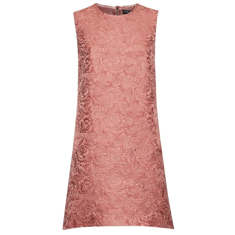 Dolce & Gabbana A-Line Floral Jacquard Mini Dress