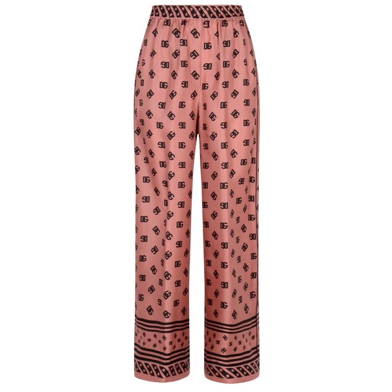 Dolce & Gabbana All-Over DG Logo Jacquard Satin Pajama Pants
