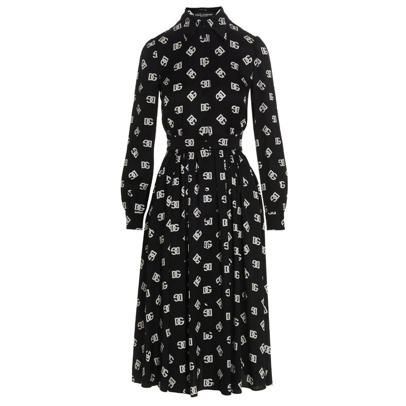 Dolce & Gabbana All-Over DG Printed Midi Dress