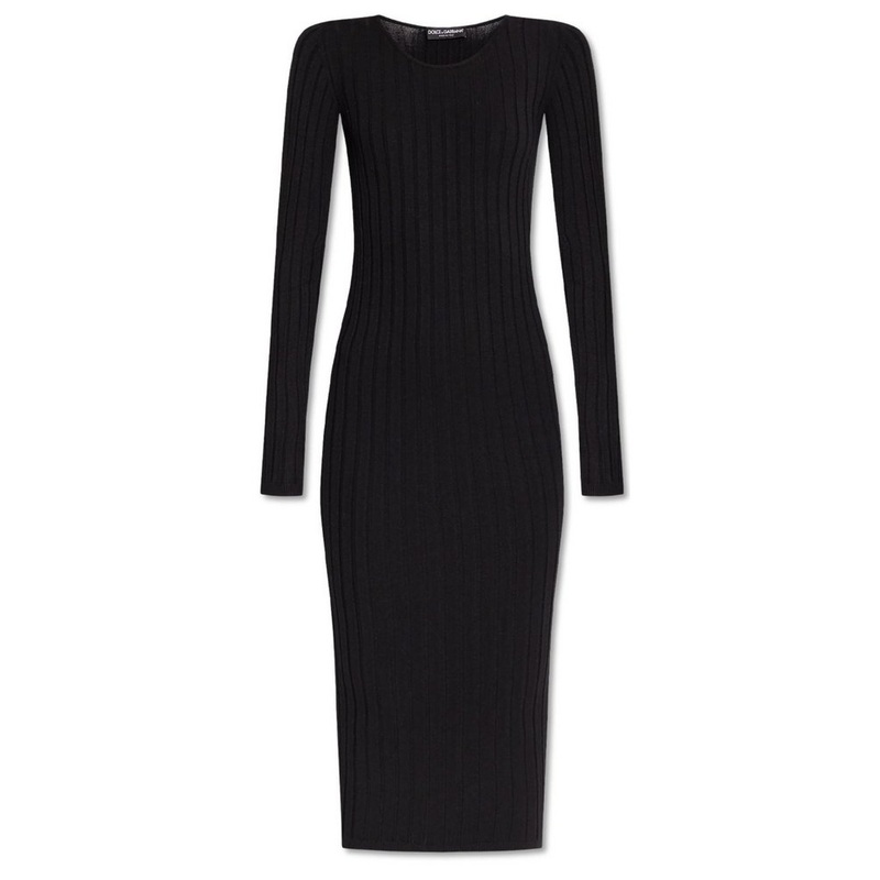 Dolce & Gabbana DG Logo Plaque Knitted Dress