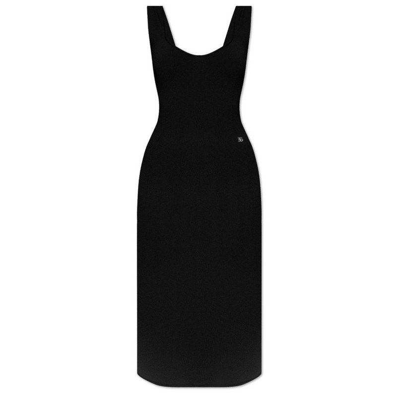 Dolce & Gabbana DG Logo Plaque Sleeveless Knitted Dress