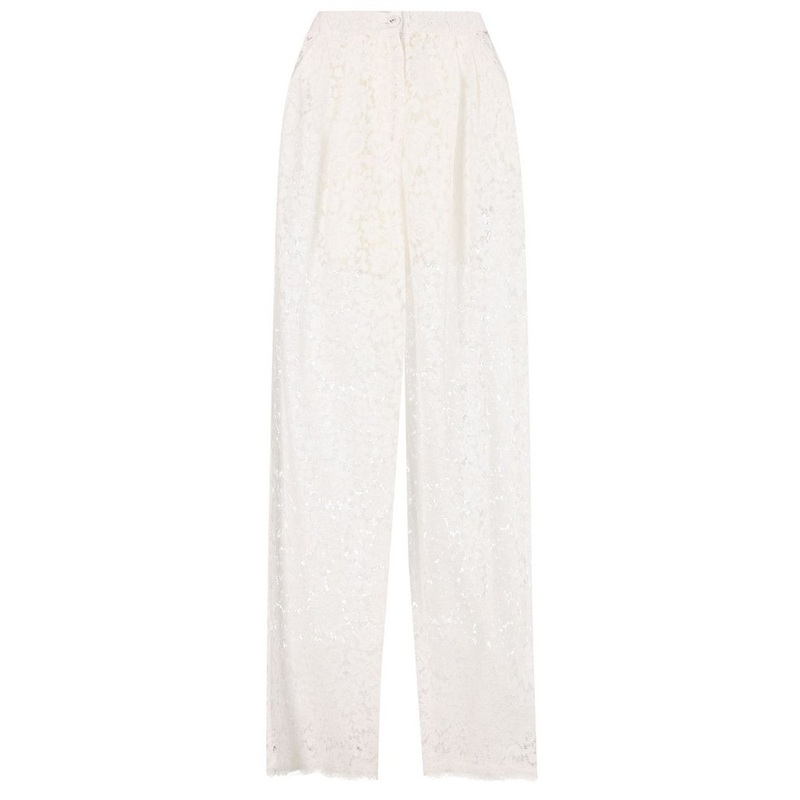 Dolce & Gabbana Flared Floral Cordonetto Lace Pants