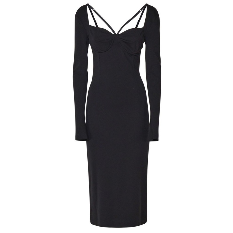Dolce & Gabbana Jersey Milano Rib Calf-Length Dress