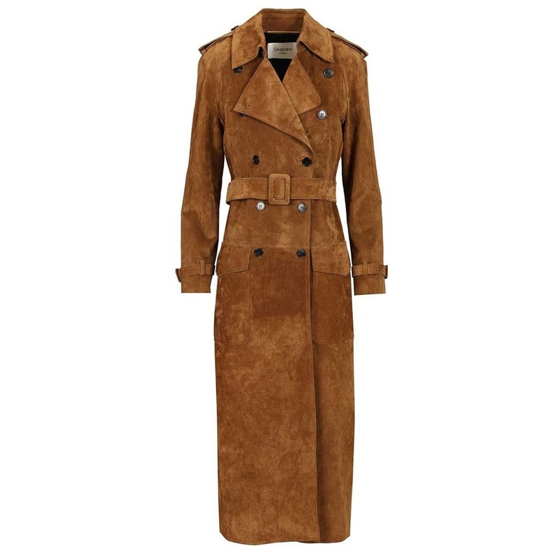 Saint Laurent Double-Breasted Trench Coat