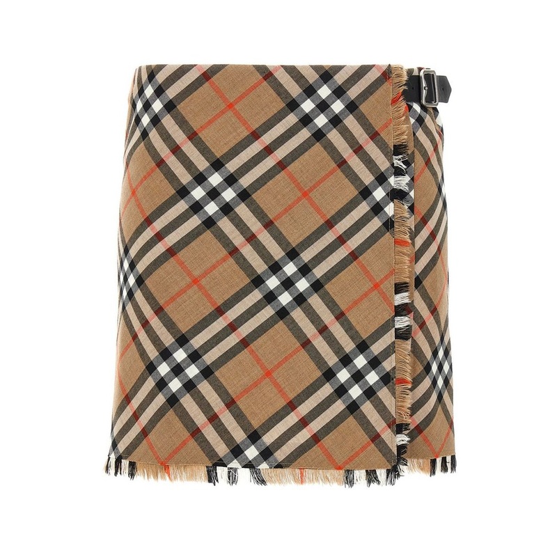 Burberry Checked Pleated Mni Skirt