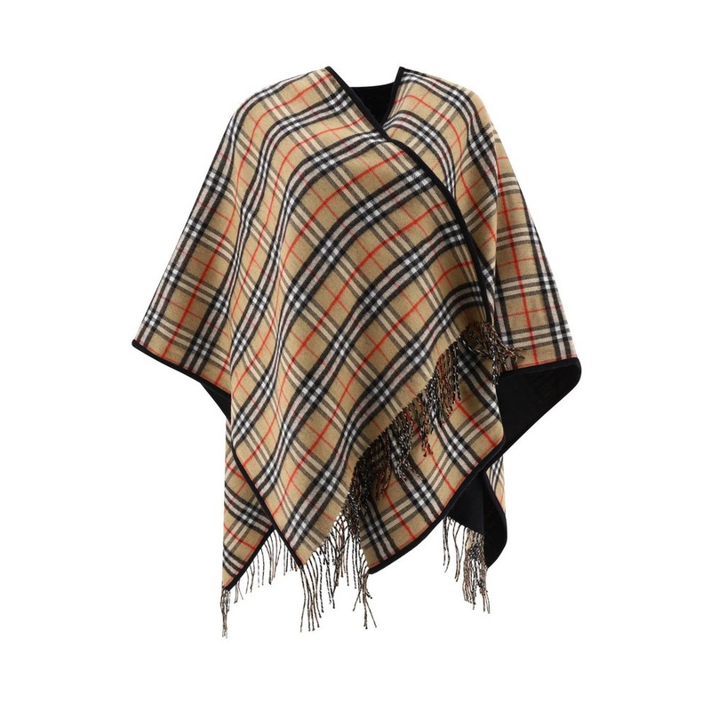 Burberry Fringed-Edge Reversible Cape