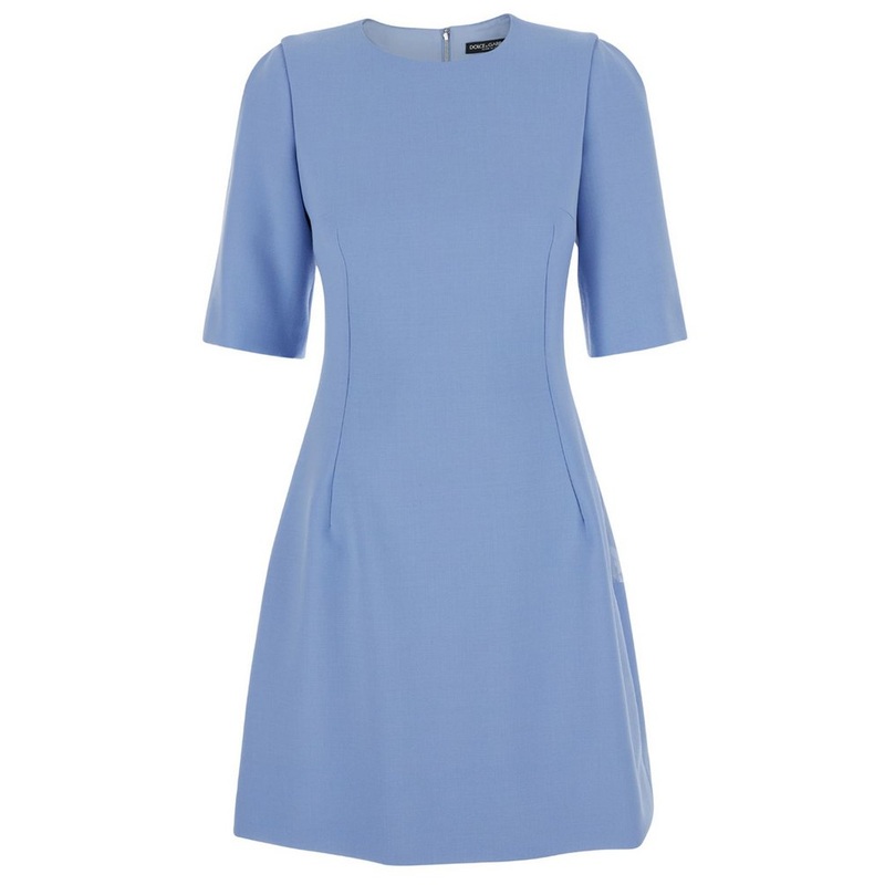 Dolce & Gabbana Fitted Waist Short-Sleeved Midi Dress