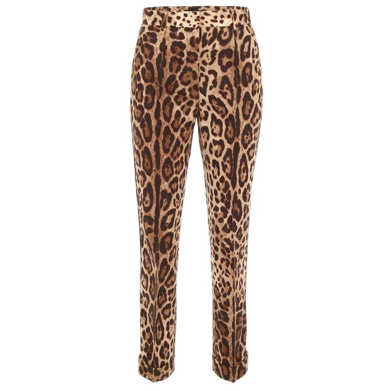 Dolce & Gabbana Leopard Printed High-Waist Trousers