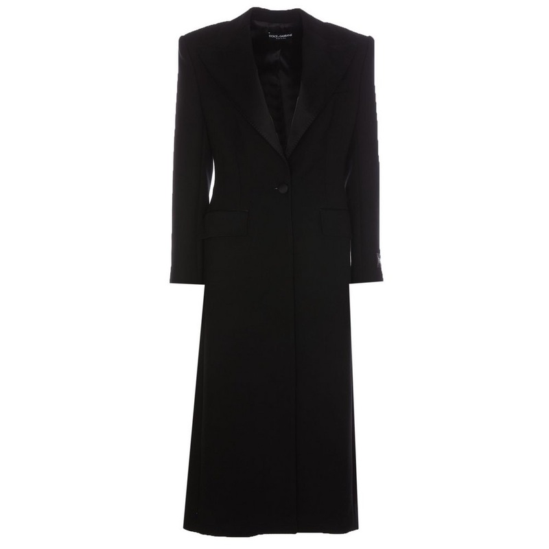 Dolce & Gabbana Long Single-Breasted Tuxedo Coat