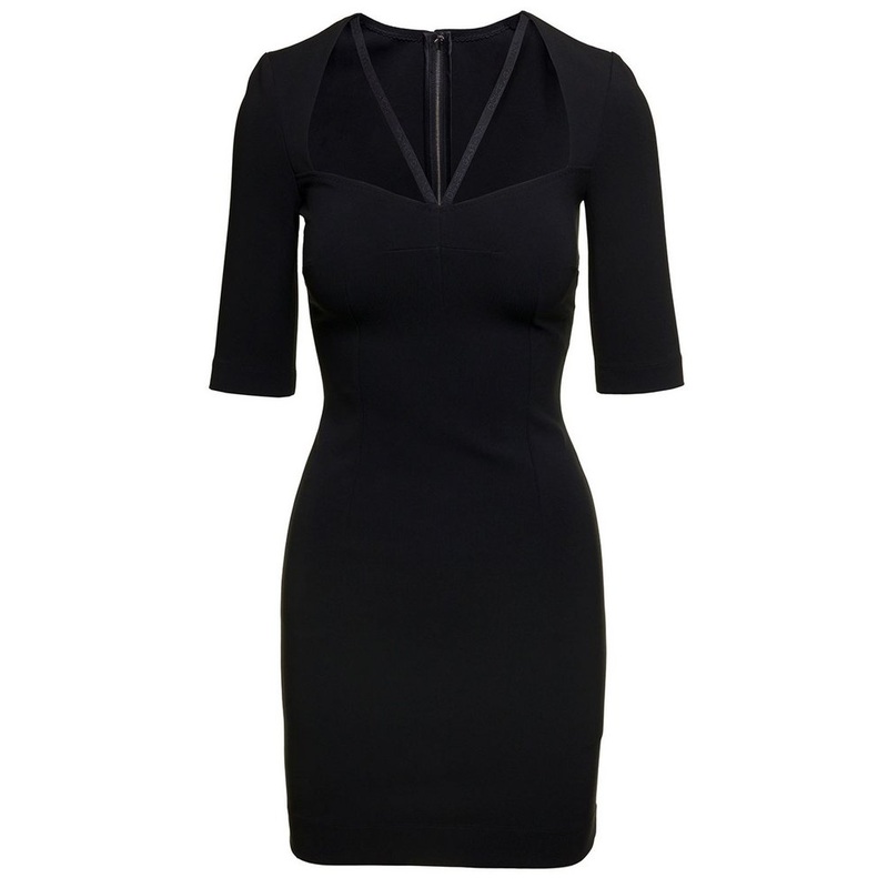 Dolce & Gabbana Short Sleeved V-Neck Mini Dress