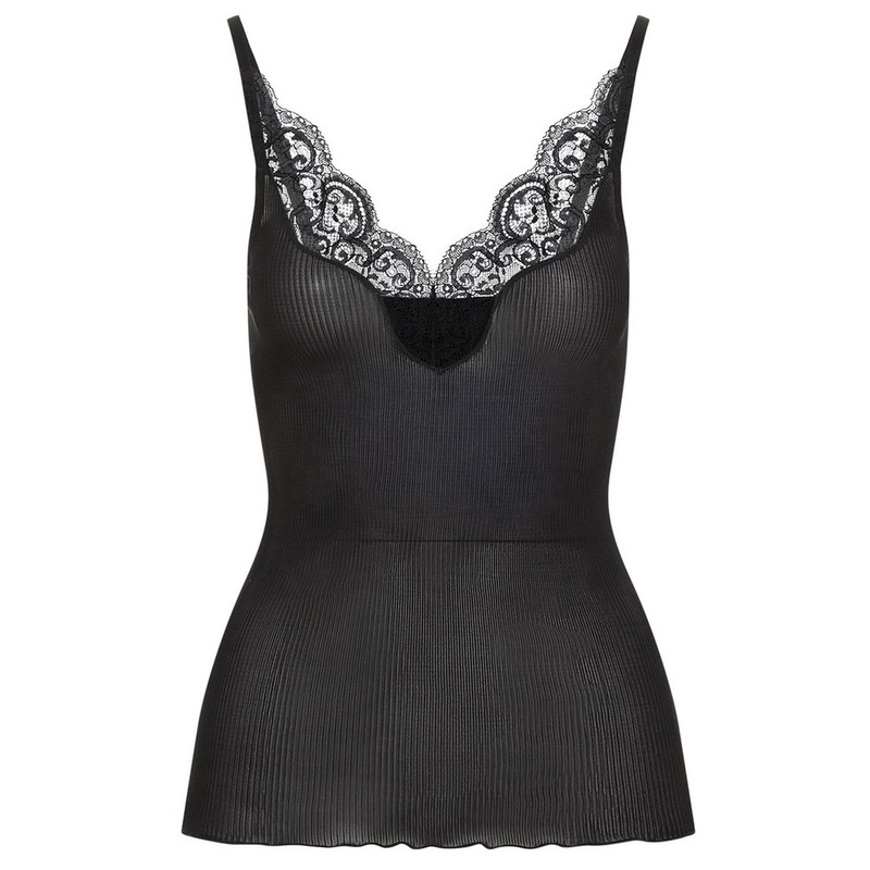 Saint Laurent Laced Ribbed Tank Top