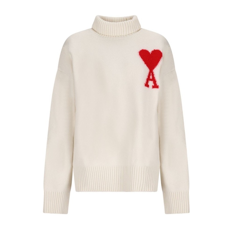 AMI Paris Ami de Coeur Roll Neck Knitted Jumper