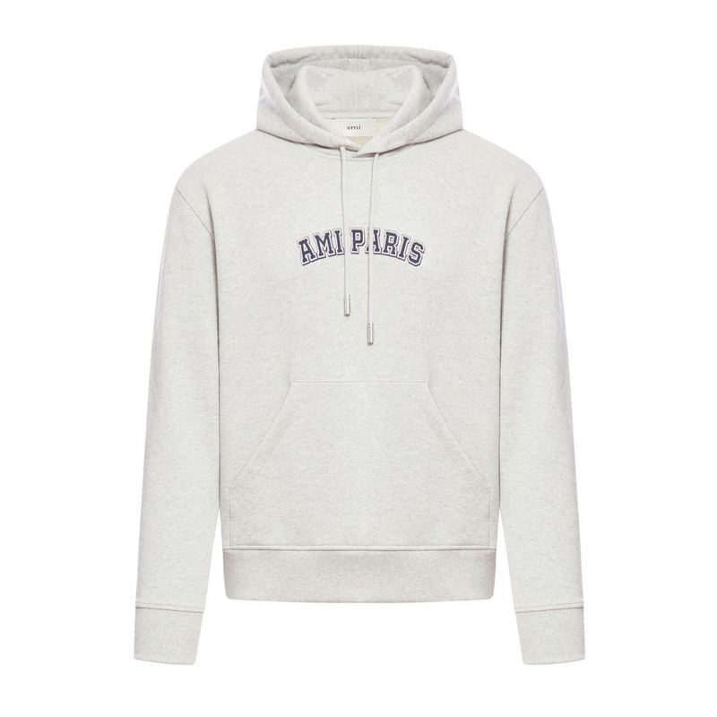AMI Paris Logo Printed Drawstring Hoodie