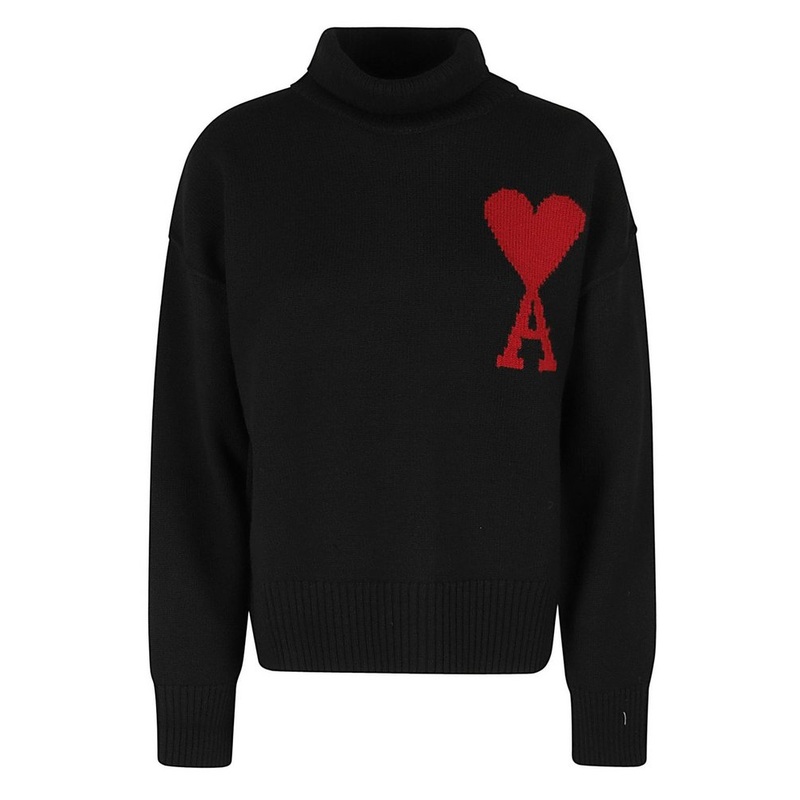 AMI Paris Roll-Neck Knitted Jumper