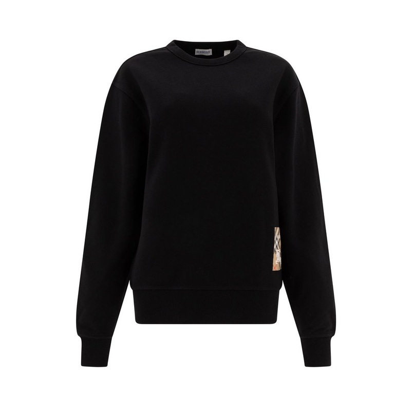 Burberry Check-Patch Crewneck Sweatshirt