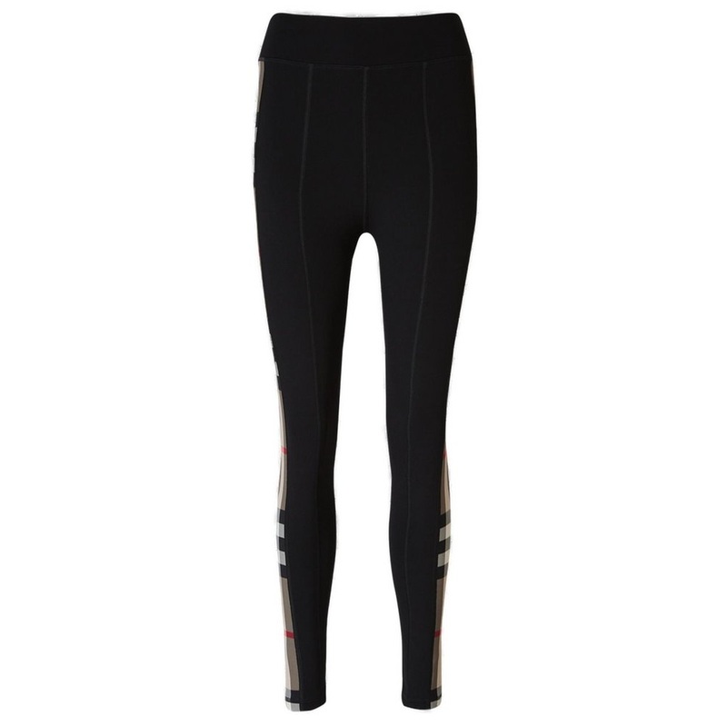 Burberry Checked Panel Stretch Leggings