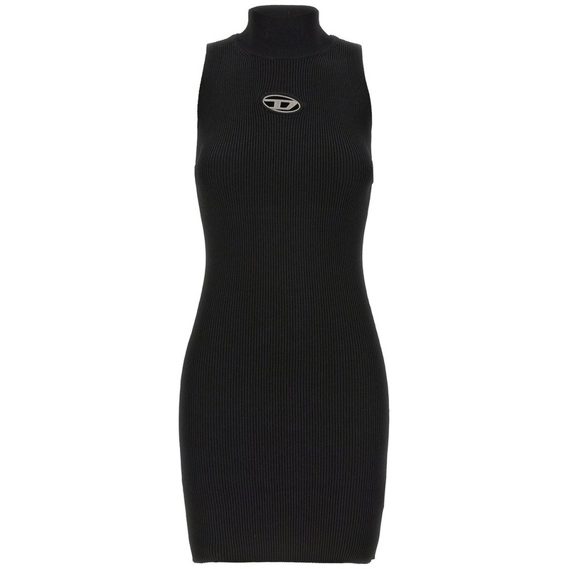 Diesel M-Onervax Mock-Neck Ribbed Dress