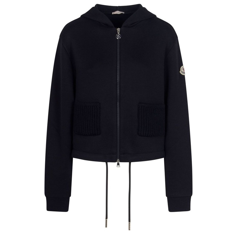 Moncler Knitted Pocket Zip-Up Hoodie
