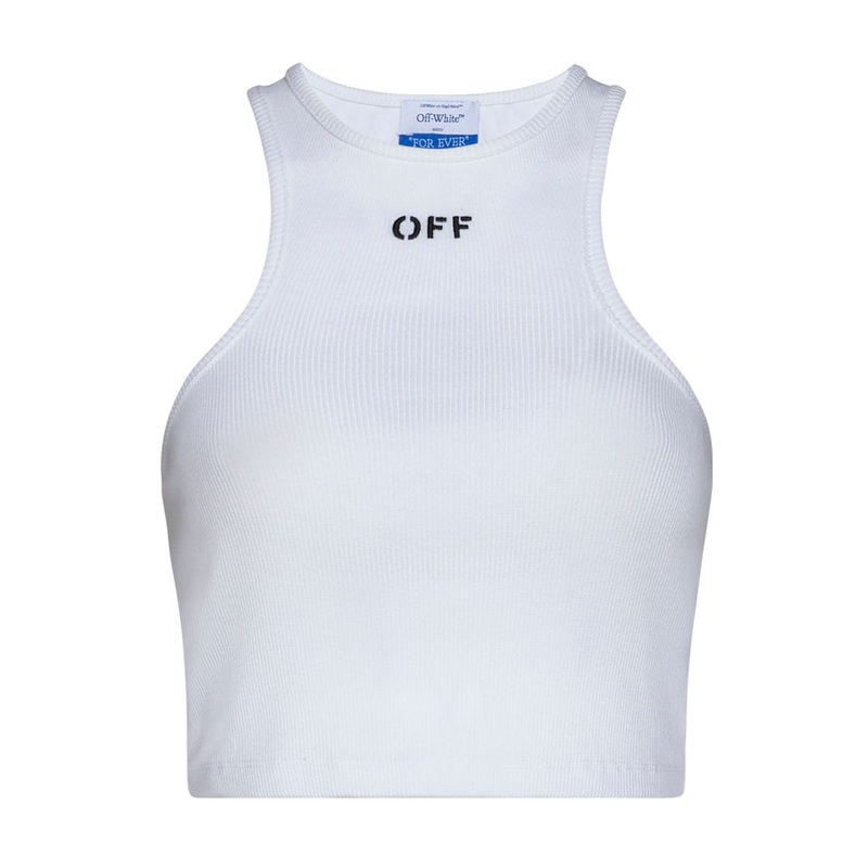 Off-White Off-Stamp Sleeveless Cropped Top