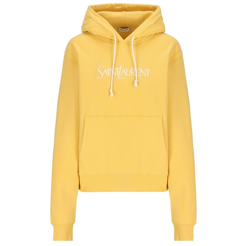 Saint Laurent Logo Embroidered Oversized Hoodie
