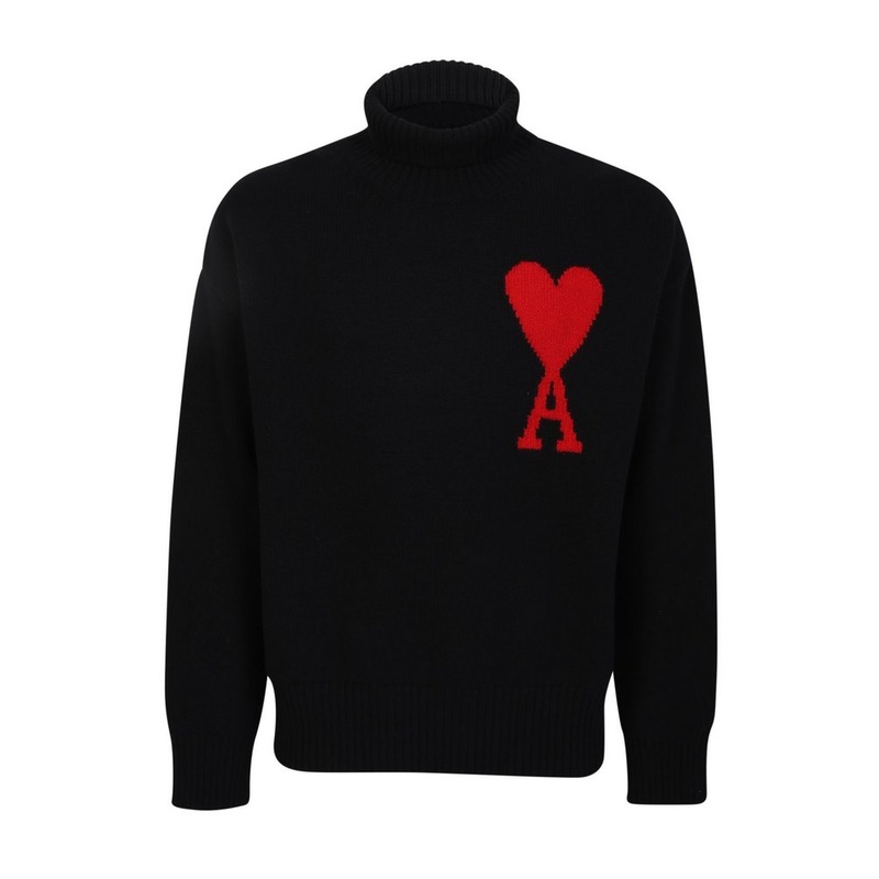 AMI Paris Ami de Coeur Roll Neck Jumper