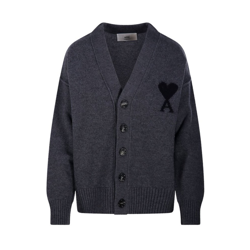AMI Paris Ami de Coeur V-Neck Cardigan