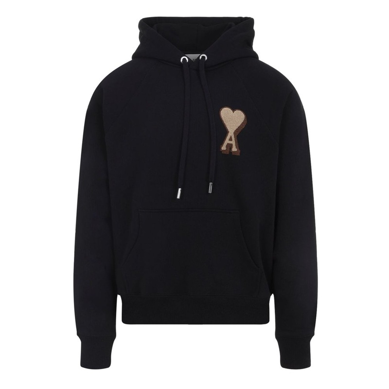AMI Paris Logo Detailed Drawstring Hoodie