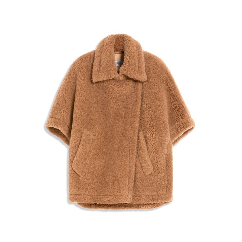 Max Mara Tebe Faux Fur Short-Sleeved Coat
